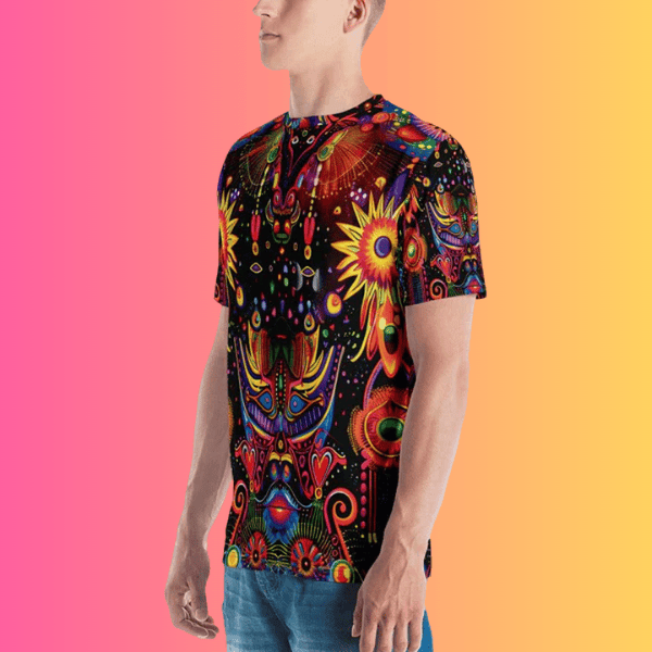 Psychedelic Vibes Men's T-Shirt - Essential Festival Gear for EDM Lovers