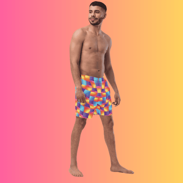 Bold Abstract Swim Shorts for Raves and Festivals