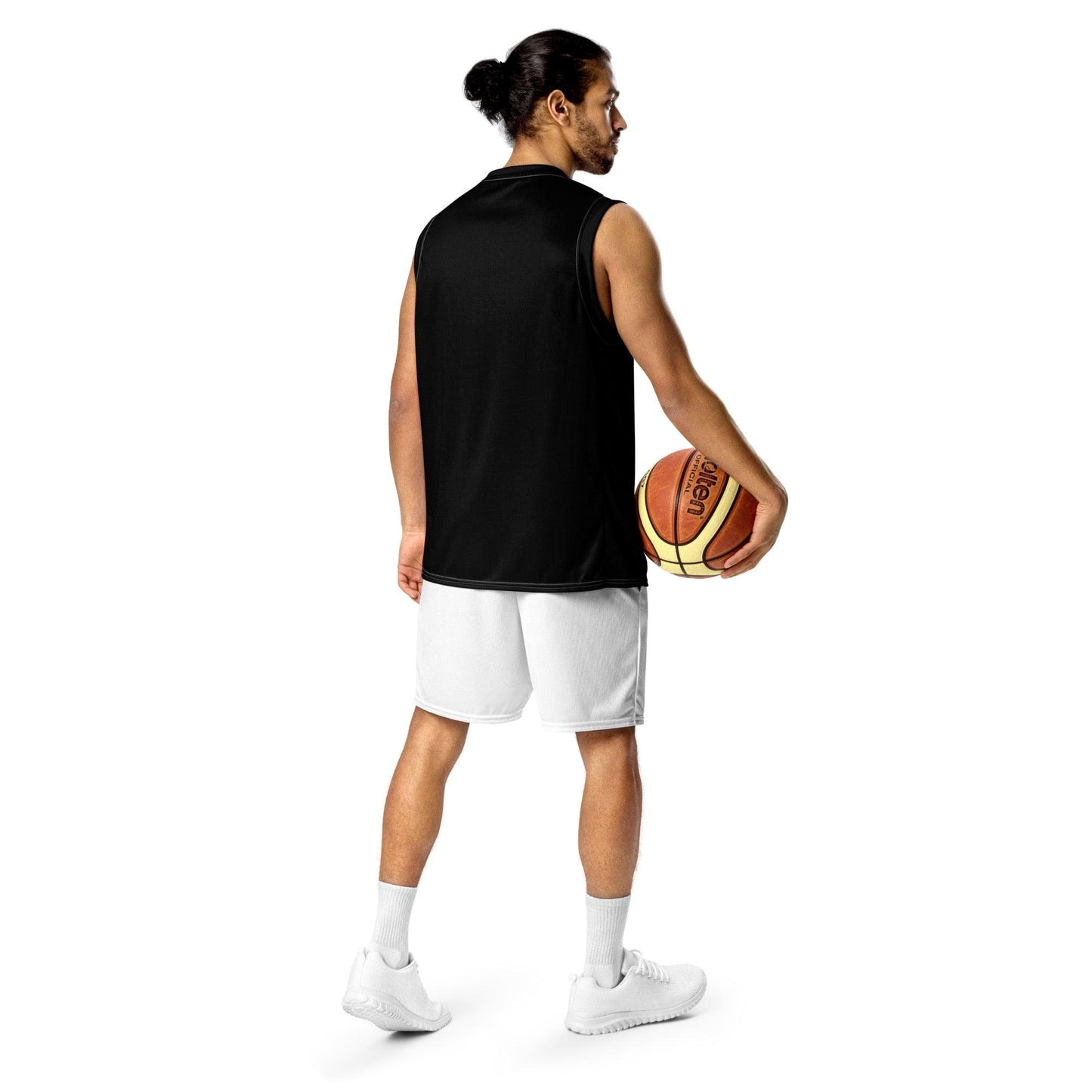 Revolutionary Unisex Large Melting Basketball Recycled Jersey: Make a Bold Statement on the Court! - Lizard Vigilante