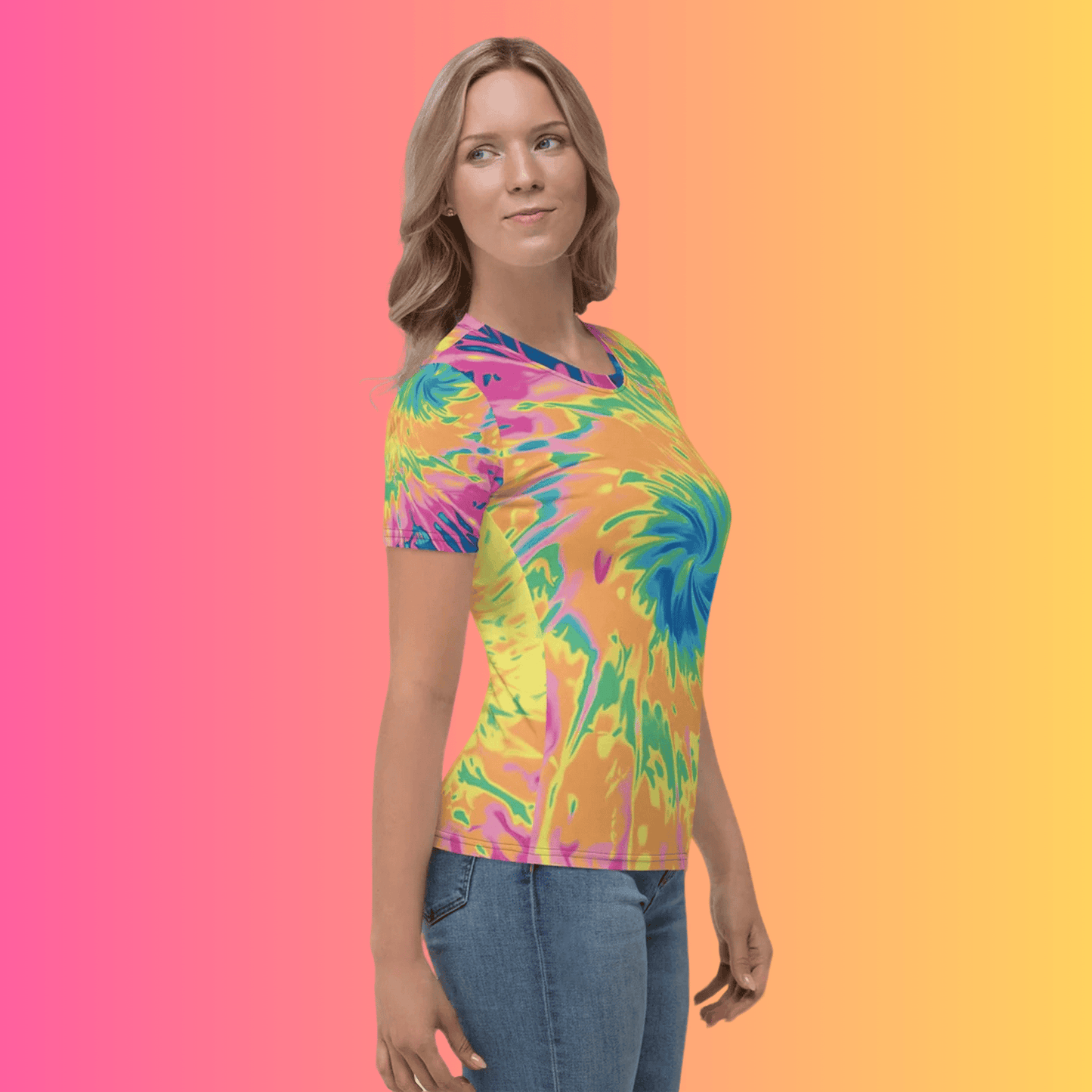 Vibrant Tie-Dye Festival T-Shirt for Women - Perfect Rave Gear