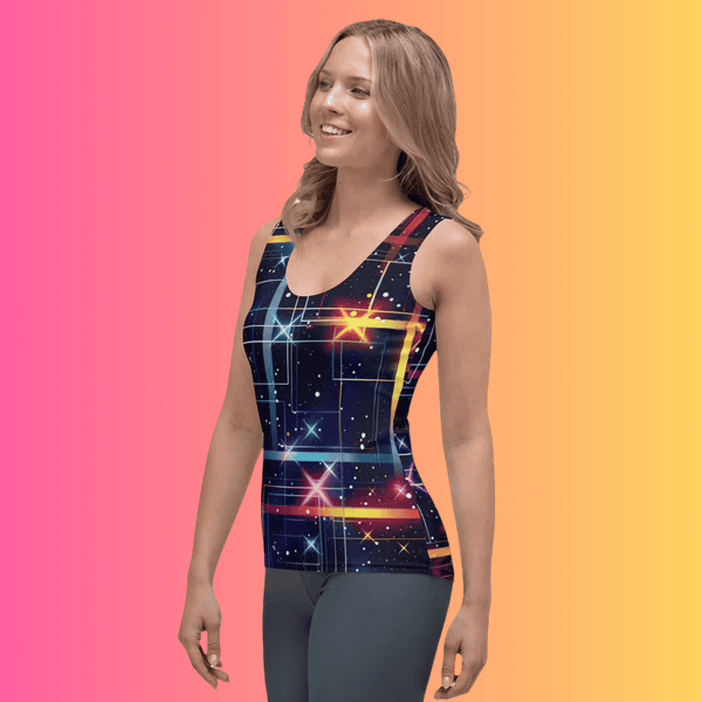 Vibrant Trippy Abstract Tank Top for Raves & Festivals - Ultimate EDM Vibe Gear