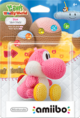 Pink Yarn Yoshi Amiibo: Yoshi's Woolly World Series (Nintendo Switch)