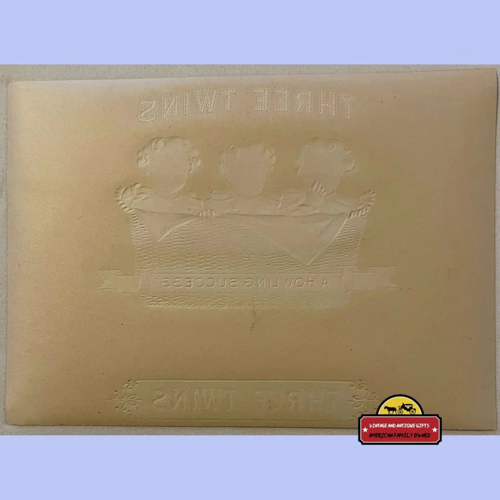 Rare Three Twins Embossed Cigar Label Captures American History