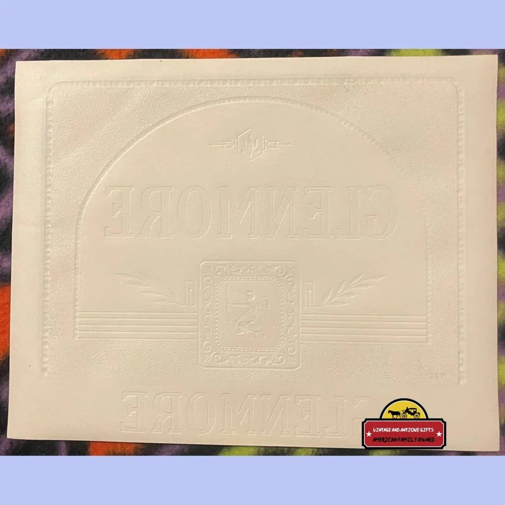 Rare Antique Vintage Glenmore Embossed Cigar Label Stuns Collectors