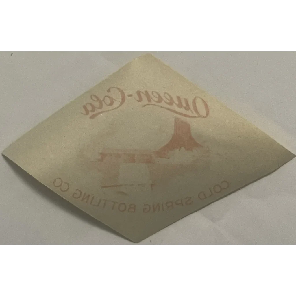 Rare Antique Vintage Queen Cola Label from 1930s Punxsutawney