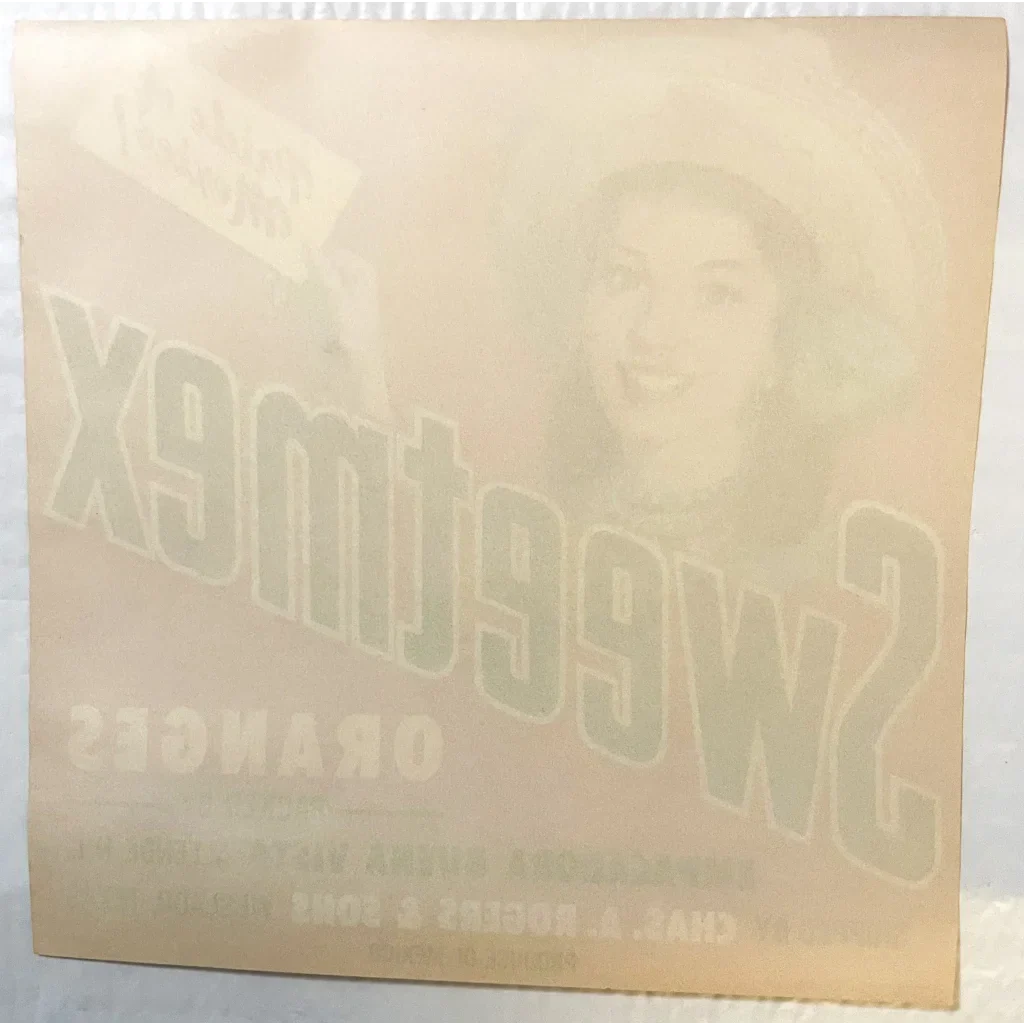 Rare Sweetmex Crate Label from 1950s Texas Fruit Packaging