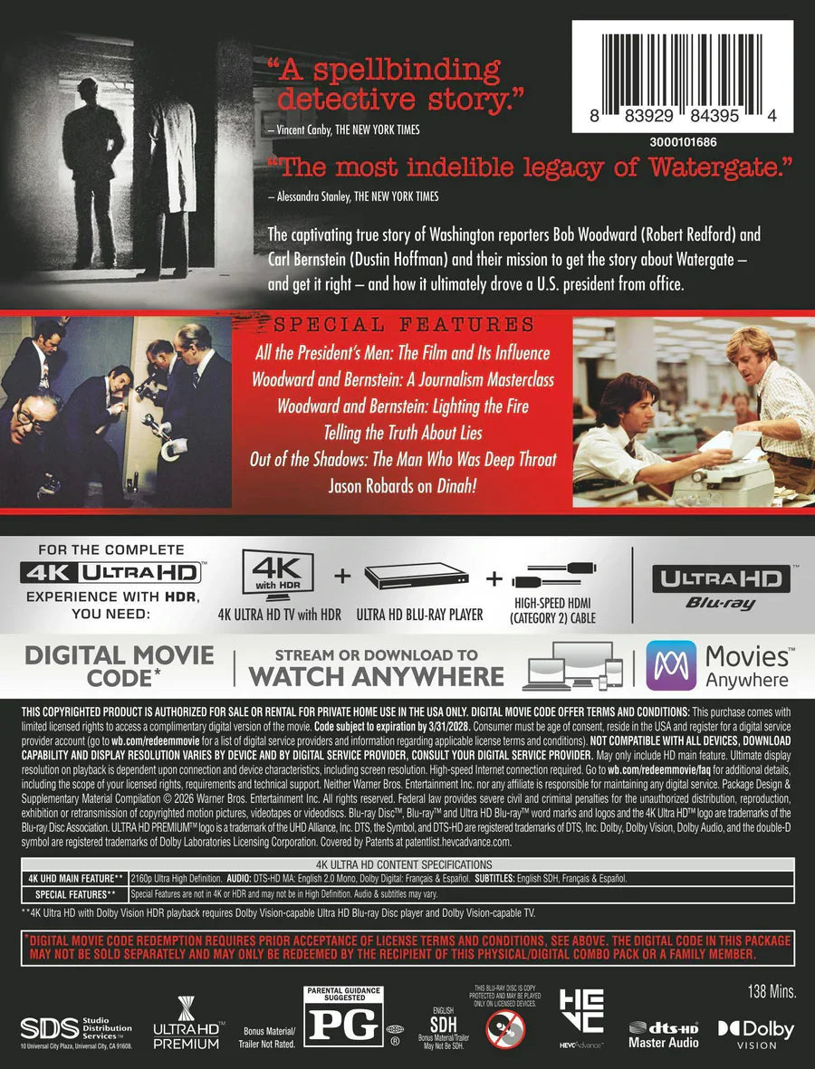 All the President’s Men - Limited Edition Steelbook (4K Ultra HD + Blu-ray)