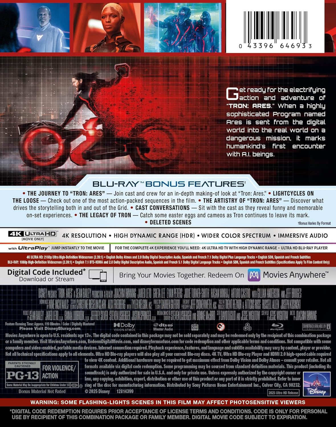 Tron: Ares - Limited Edition Steelbook (4K Ultra HD + Blu-ray + Digital)