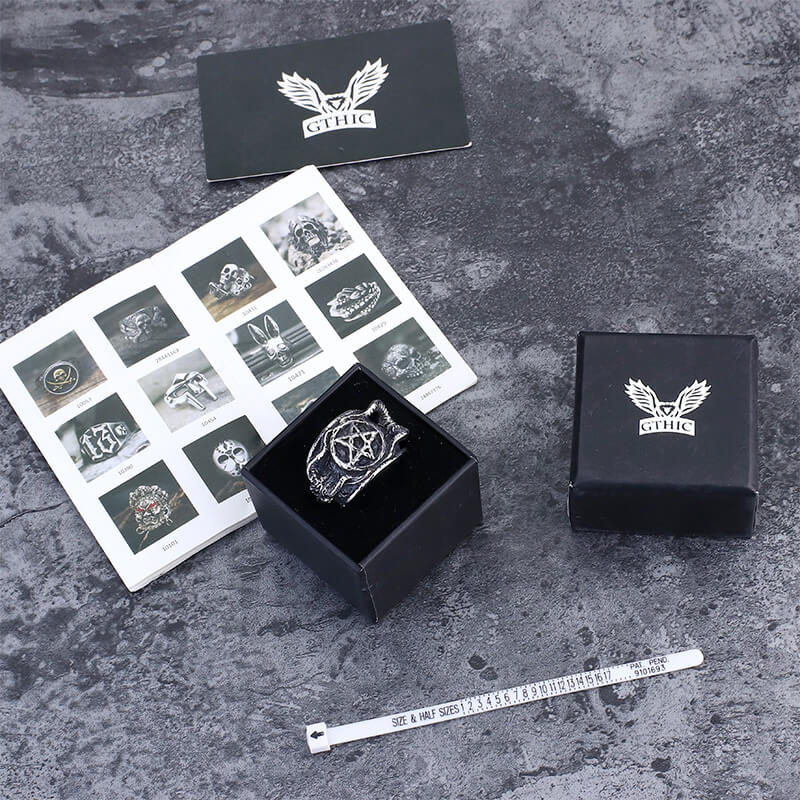 Baphomet Sigil Stainless Steel Occultisme Ring