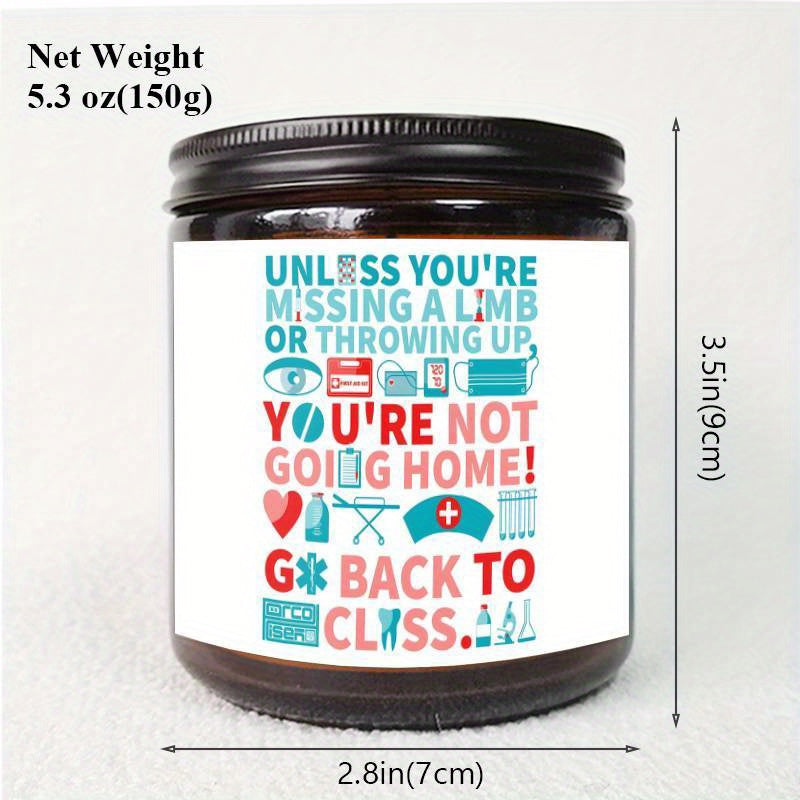 1pc Lavender Scented Candle Gift Idea, School Nurse Gifts, School Nurse Supplies, School Nurse Office Decorations Decors, School Nurse Appreciation Gifts, Gift For Women Men School Nurse, Gift Daily Funny Unique Meaningful It