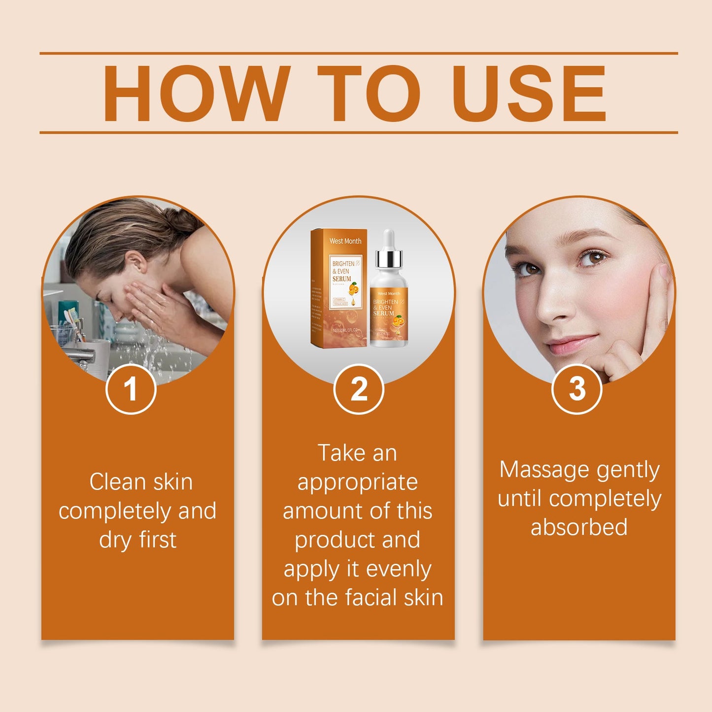 West&Month Vitamin C Brightening Serum Nourishes And Moisturizes Dull And Clear Facial Skin