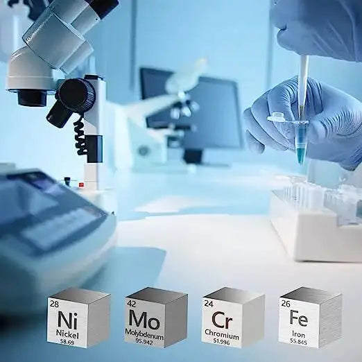 Metal Element Cube High Purity, Periodic Table Of Elements Collection For Element Collections Hobbies, Pure Tungsten Cube, Iron, Aluminum, Bismuth,