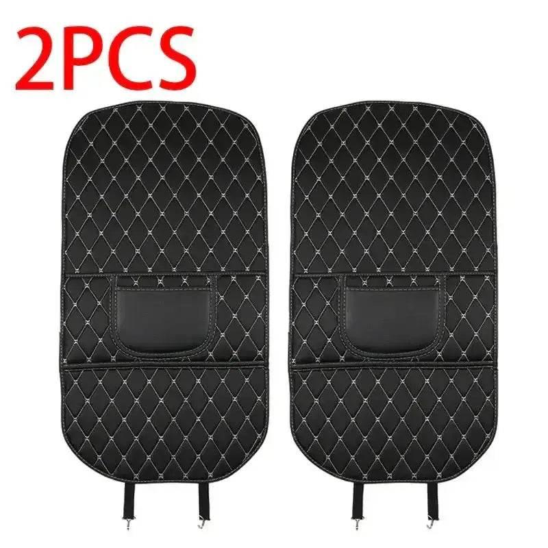 Black Car Seat Protector Pad with Red Stitching