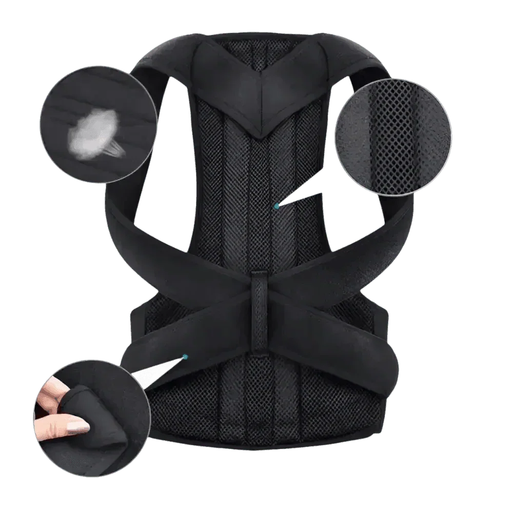 Black Posture Corrector Belt