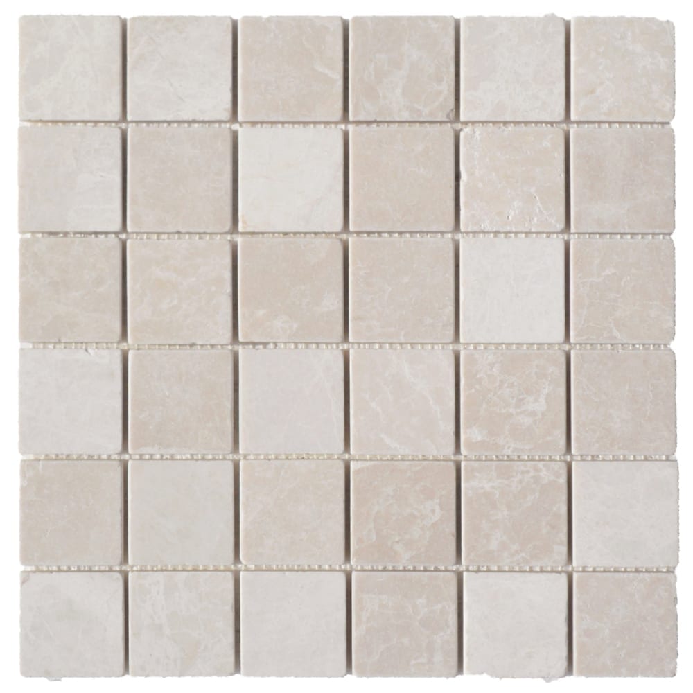 Botticino Cream Beige Marble Mosaic Floor and Wall Tile - Livfloors Collection