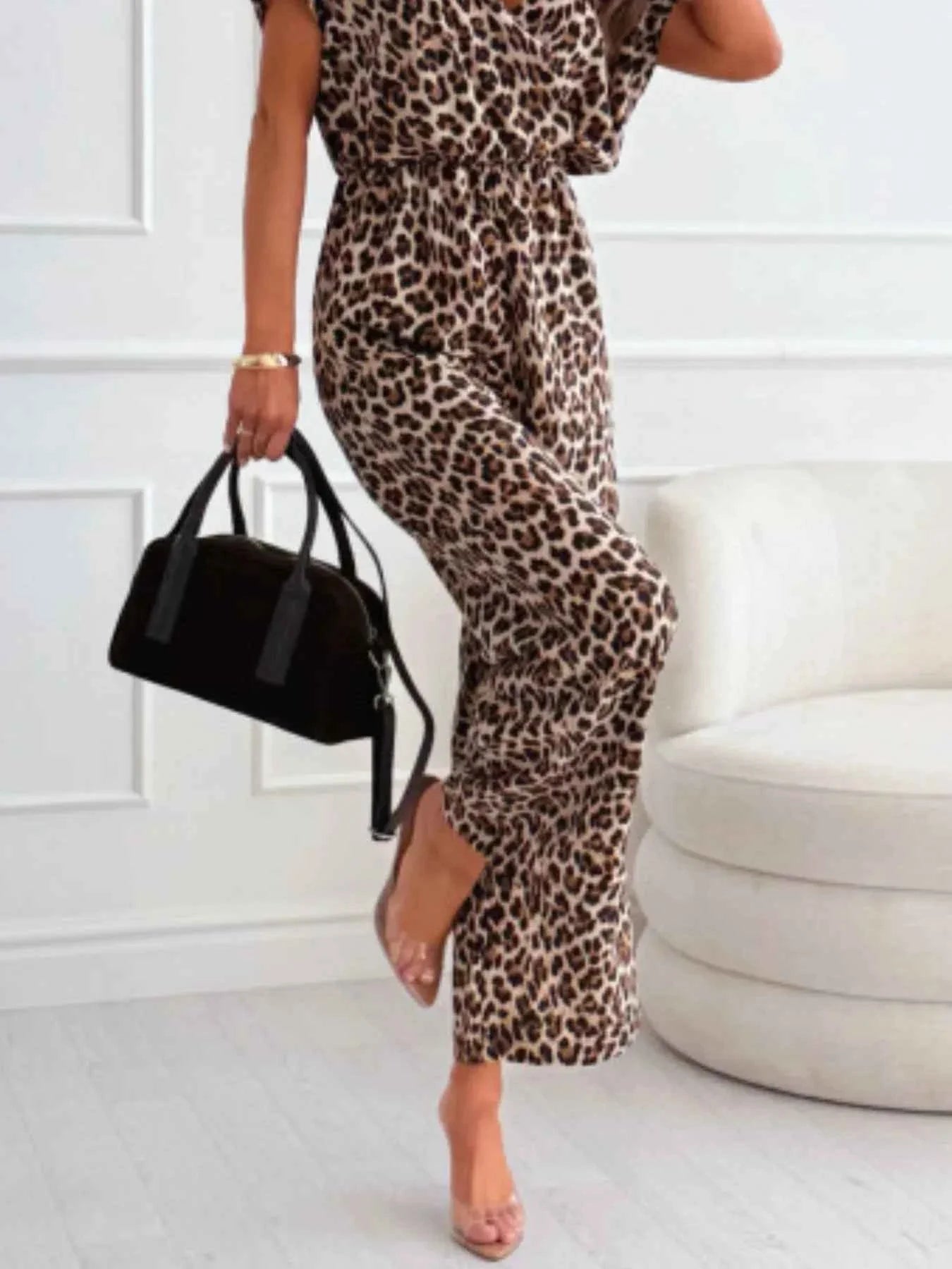 Animal Print : Wide Leg Jumpsuit