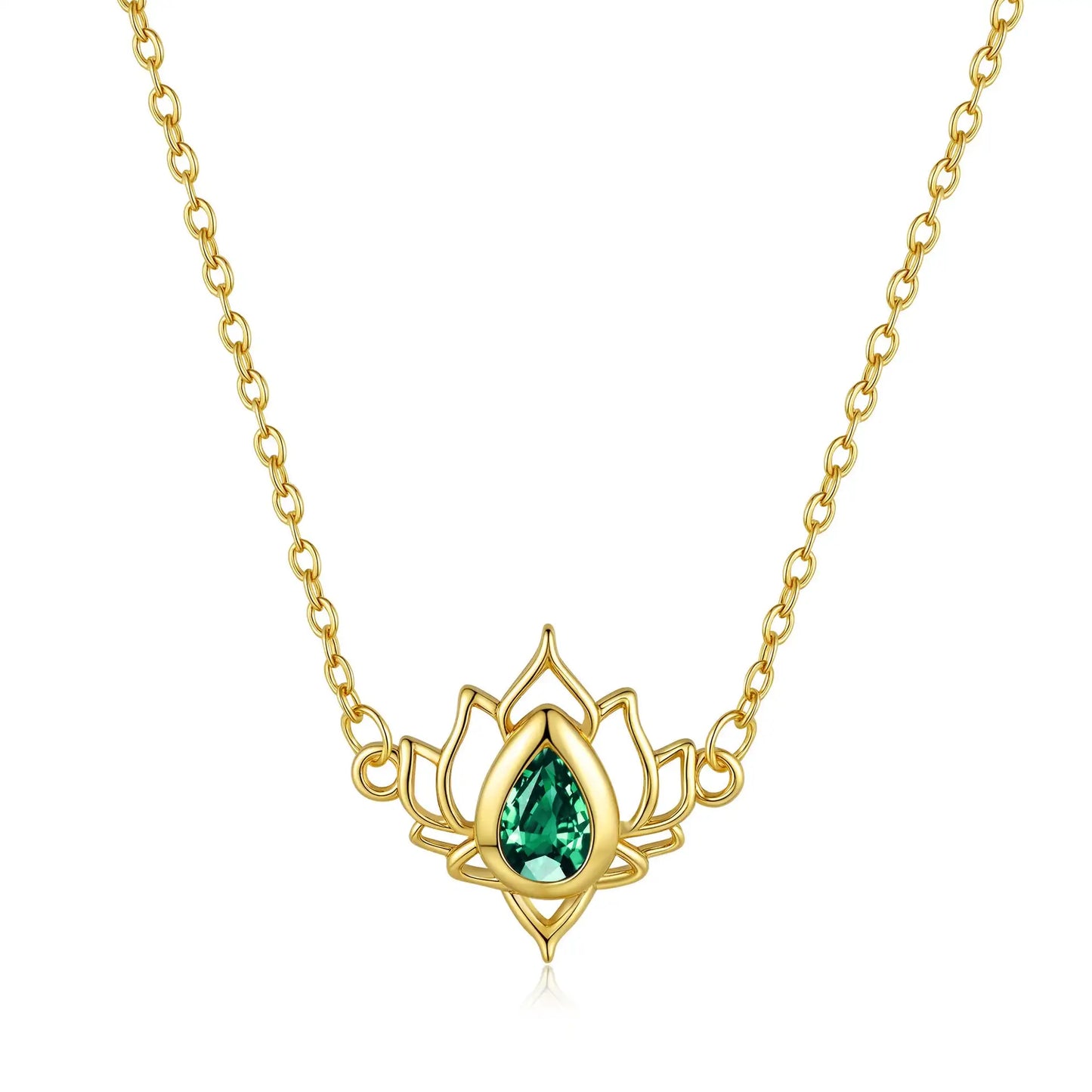 Lvzuan Lotus Necklace For Women Fashion Hollowed-out Vintage