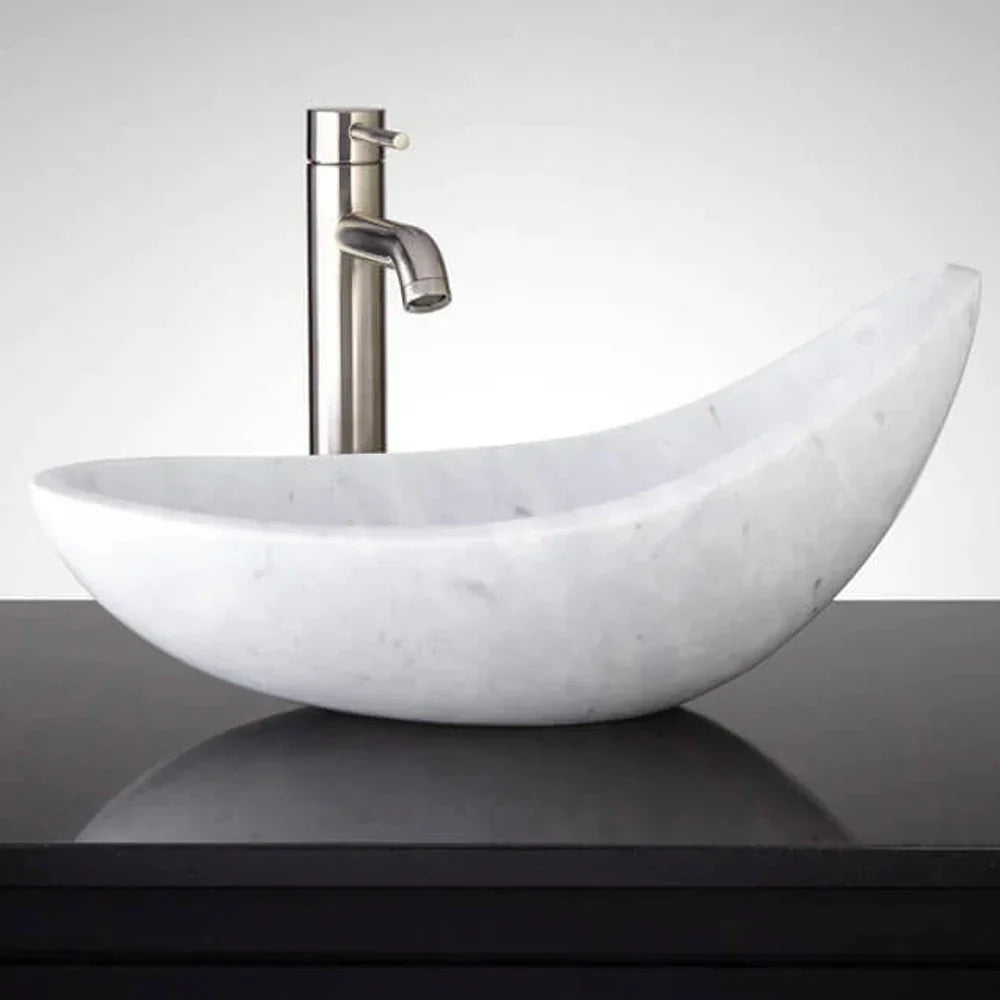 Marble Special Design Asymmetric Above-counter Sink Polished (W)14" (L)22" (H)10"