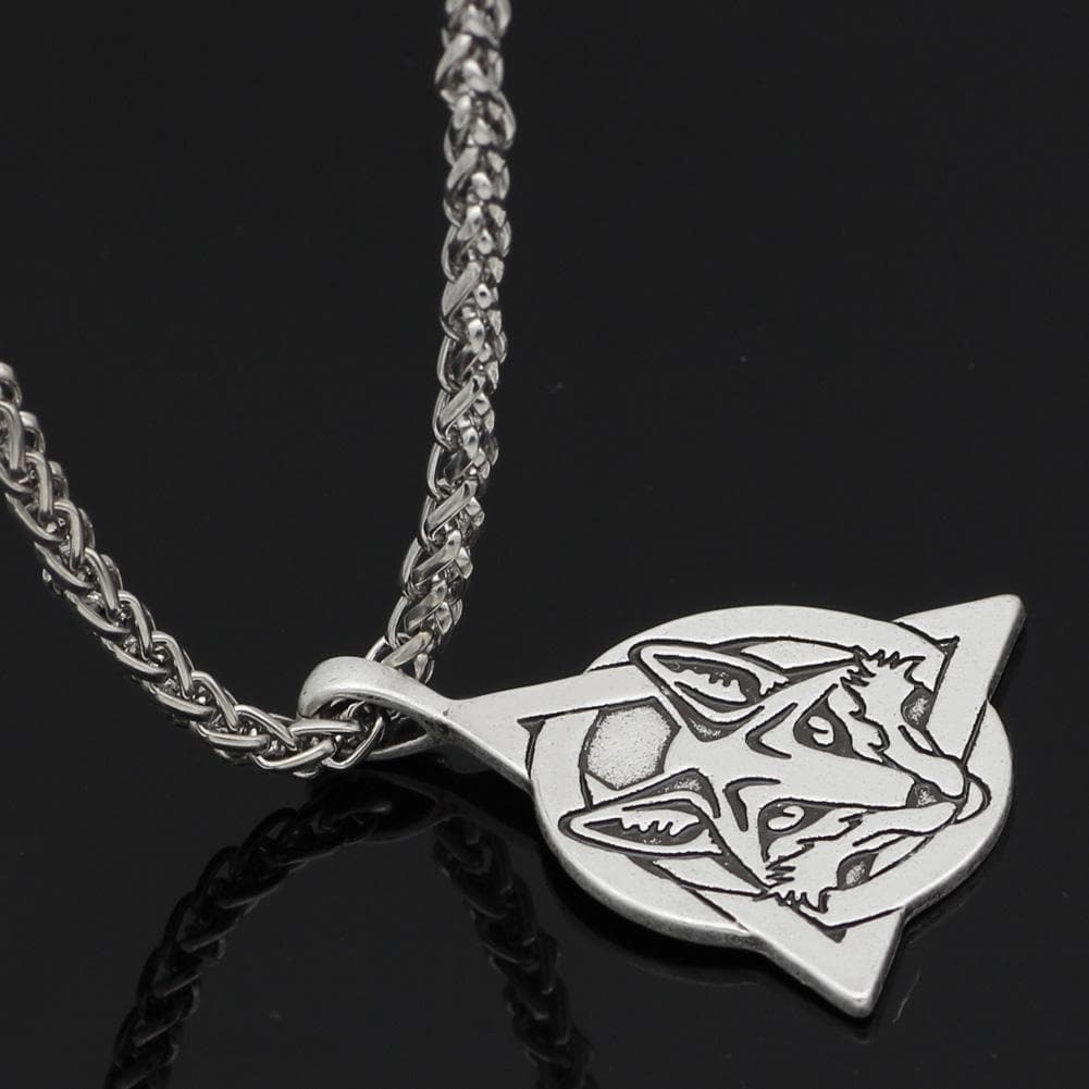 Celtic Slavic Fox Trinity Necklace