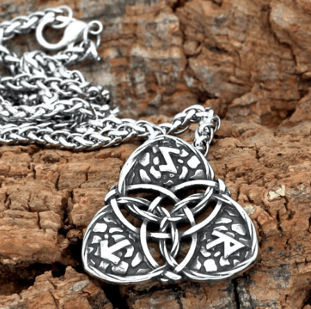 Celtic Triquetra Stainless Steel Pendant Necklace