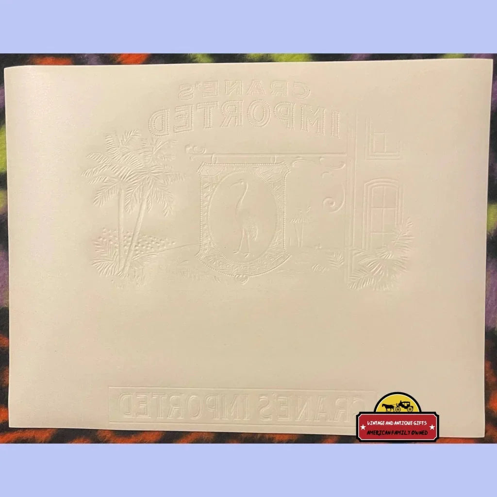 Rare Antique Embossed Cigar Labels from Crane's Indianapolis