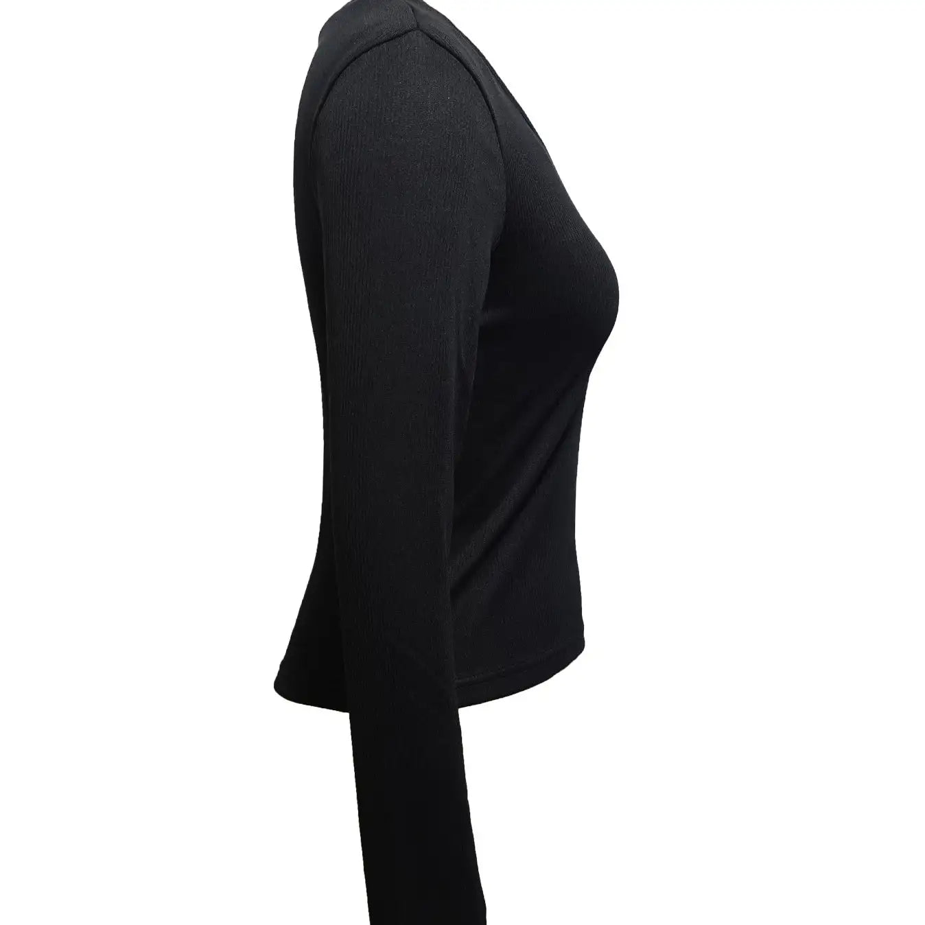 Ladies' Hollowed Out V-neck Long Sleeved Solid Color Sexy Versatile Knitted Cardigan