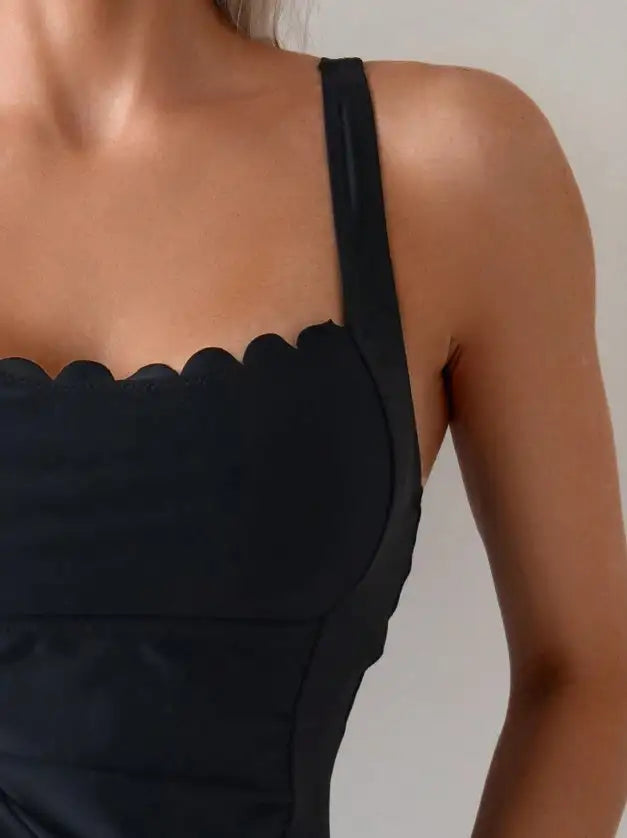 Women's Two-piece Casual Swimsuit P237 Black