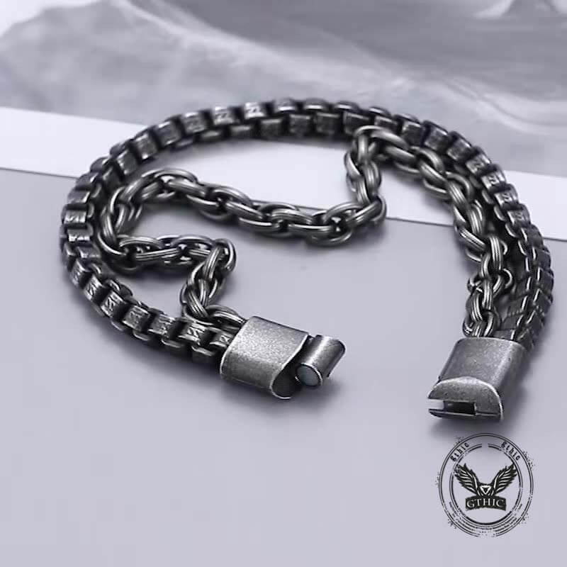 Double Chains Stainless Steel Bracelet