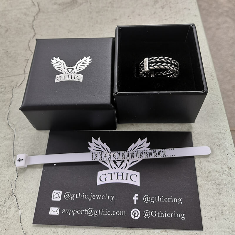 Double Wheat Ear Chain Stainless Steel Ring