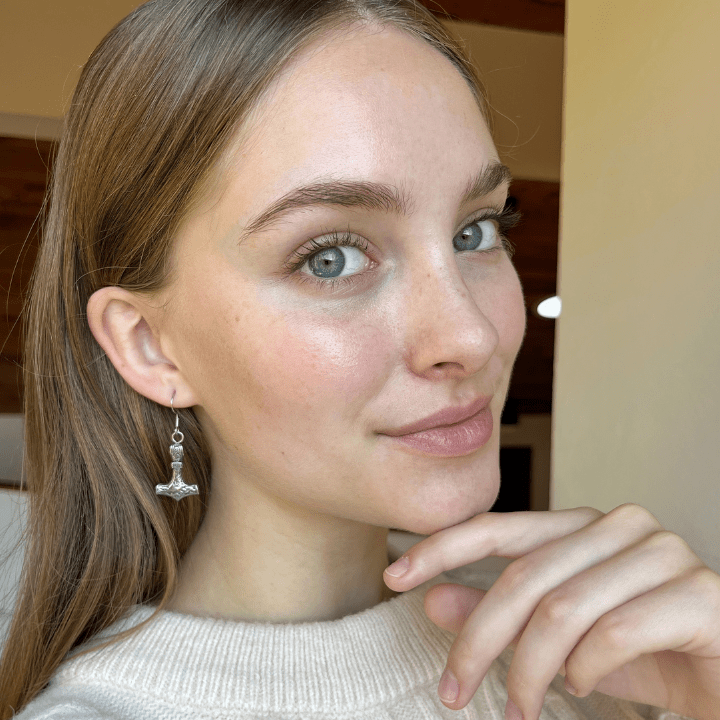 Vikings Mjolnir Stainless Steel Earrings