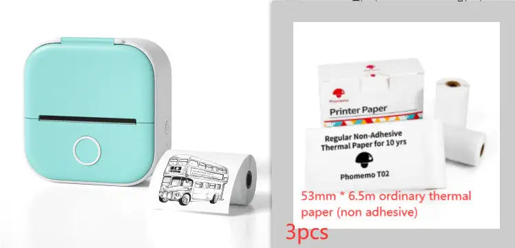 Portable Mini Printer for Students and Hobbyists, Bluetooth Thermal Label Printer