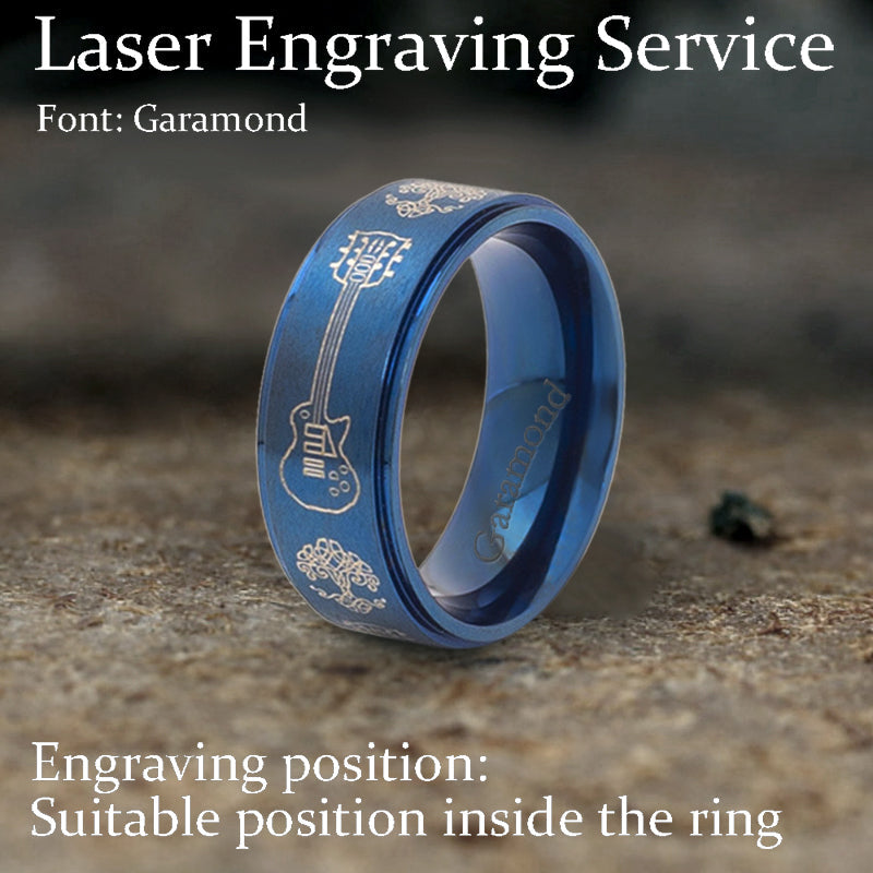 Viking Tree of Life Guitar Stainless Steel Ring