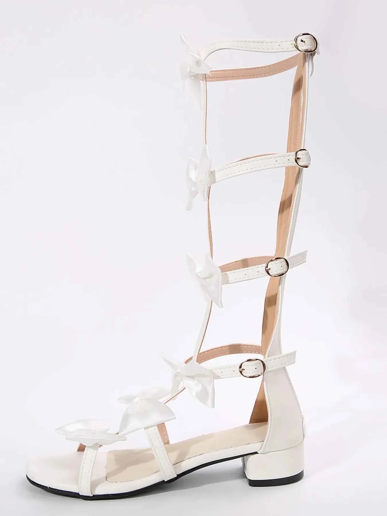 Chic Bow Heels: Strappy Sandals