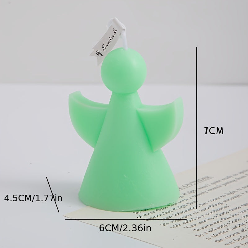 7pcs Angel Scented Candle Set - Perfect Christmas Gift, Elegant Home Decor with Ribbon Accents