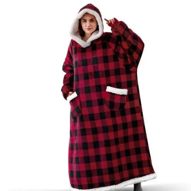 Fashion Winter Oversized Hoodies Sweatshirt Women Men Pullover Giant TV Blanket Hoodie Super Long Blanket With Sleeves Super Long Flannel Blanket with Sleeves Winter Hoodie for Women Men Giant Fleece Pullover Oversized Hoodie