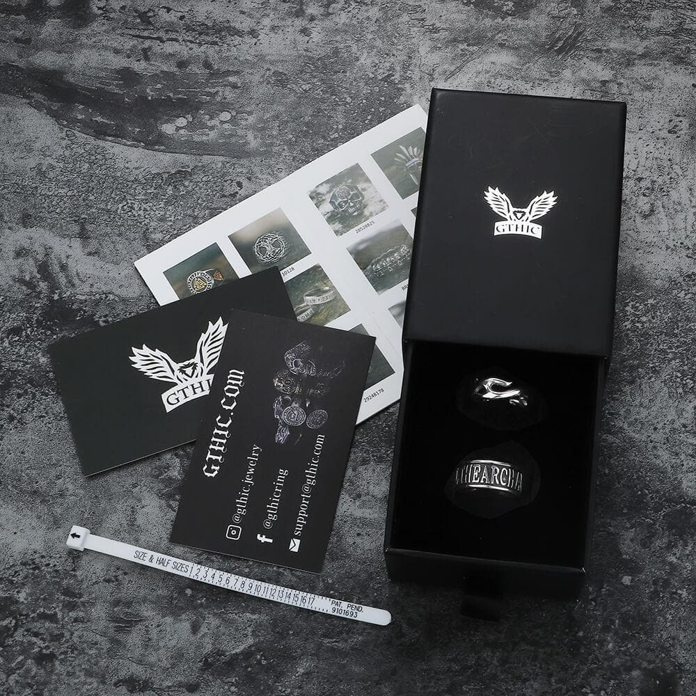 Flame Pattern Stainless Steel Ring