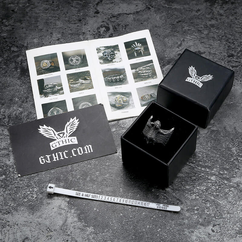 Flying Bat Stainless Steel Animal Ring