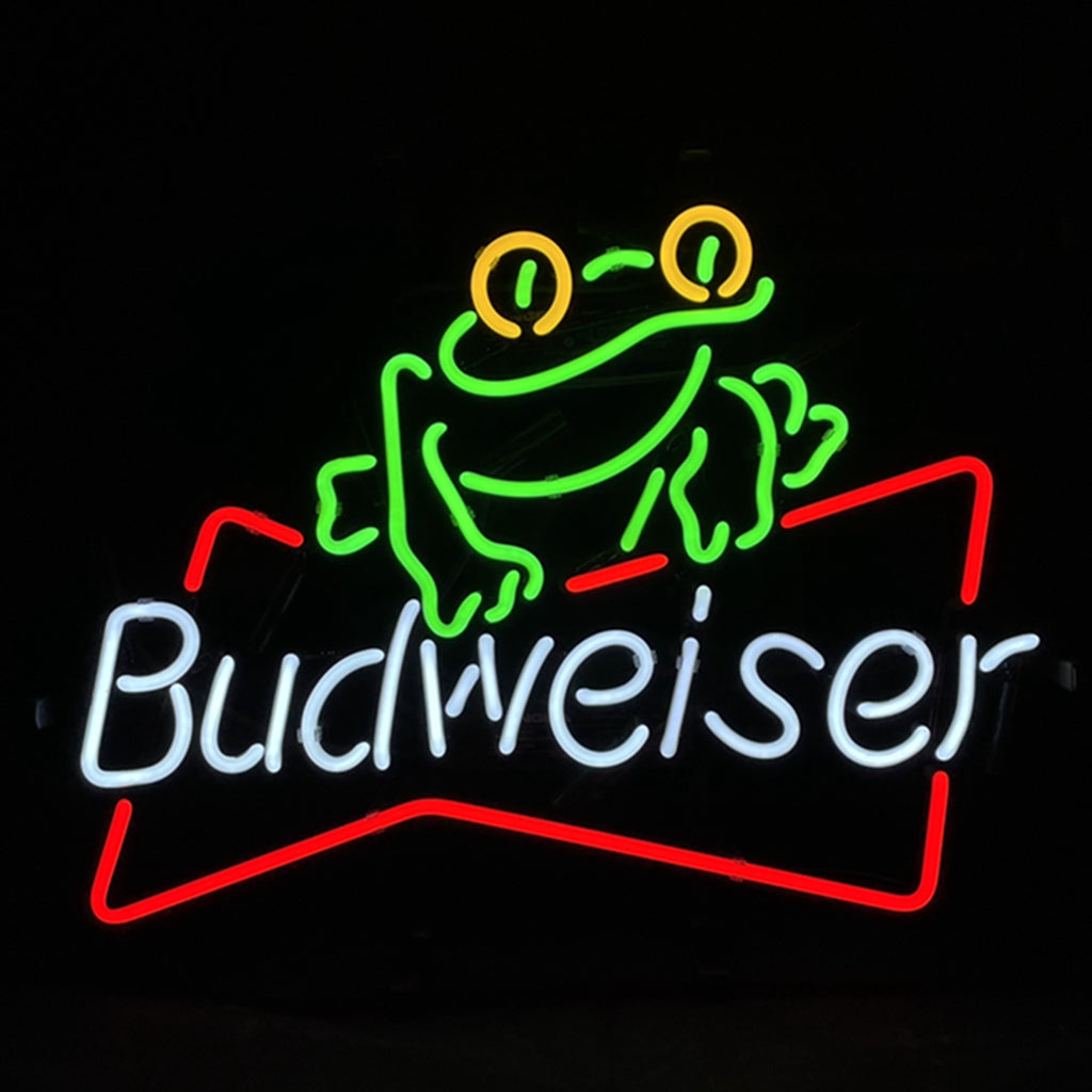 Frog Budweiser Beer Neon Sign Light