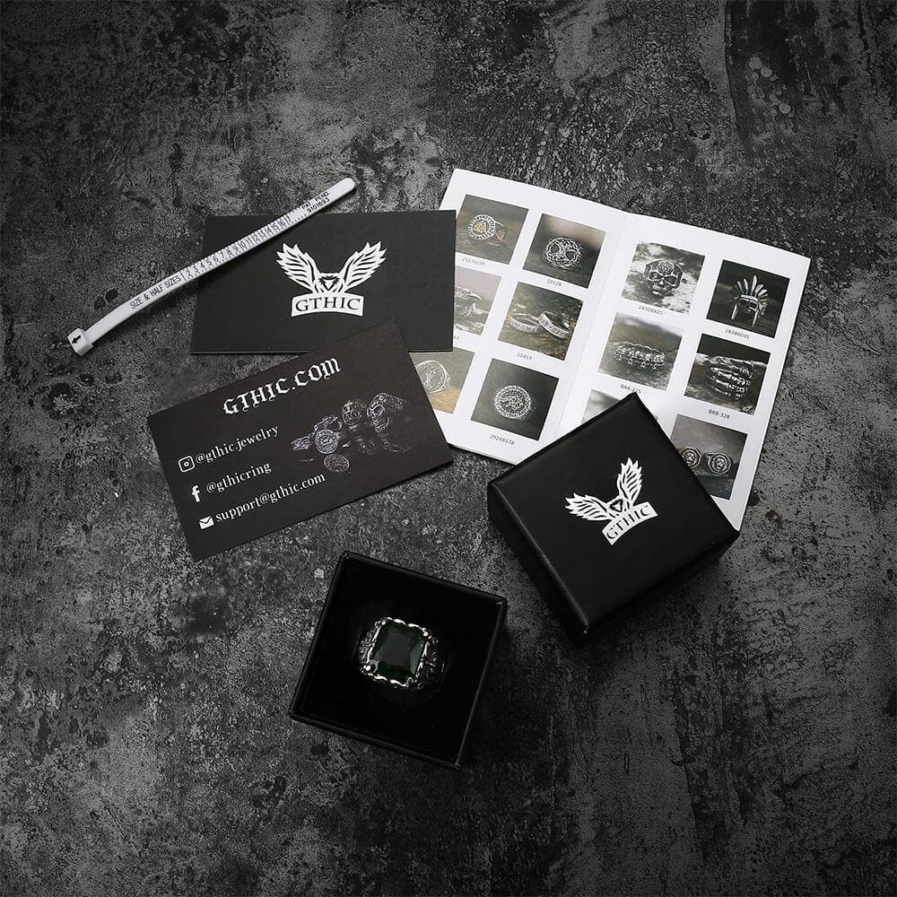 Gothic Crown Stainless Steel CZ Ring