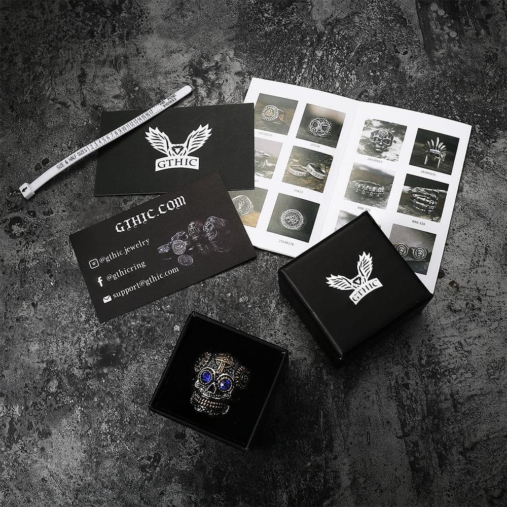 Kapala Stainless Steel Sugar Skull Ring