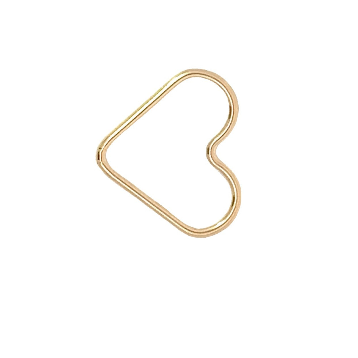 Heart Jump Ring for Permanent Jewelry, Gold-Filled