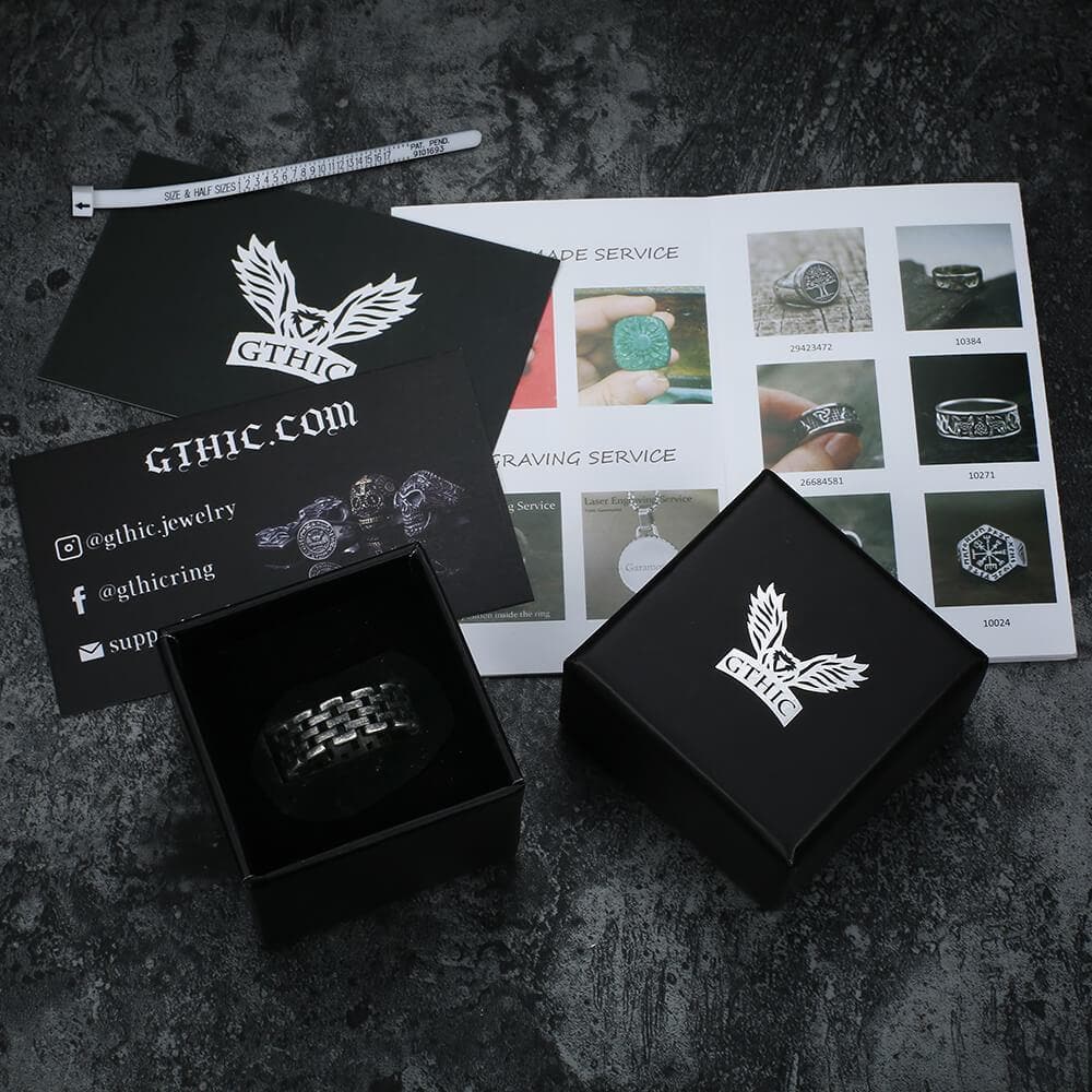 Hollow Chain Stainless Steel Ring