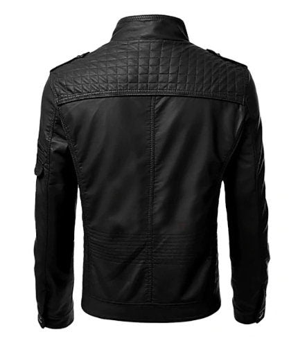 Handmade Cafe Racer Slim Fit Biker Leather Jacket