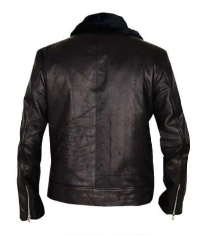 Handmade 24 Legacy Ashley Thomas (Isaac Carter) Fur Collar Leather Jacket