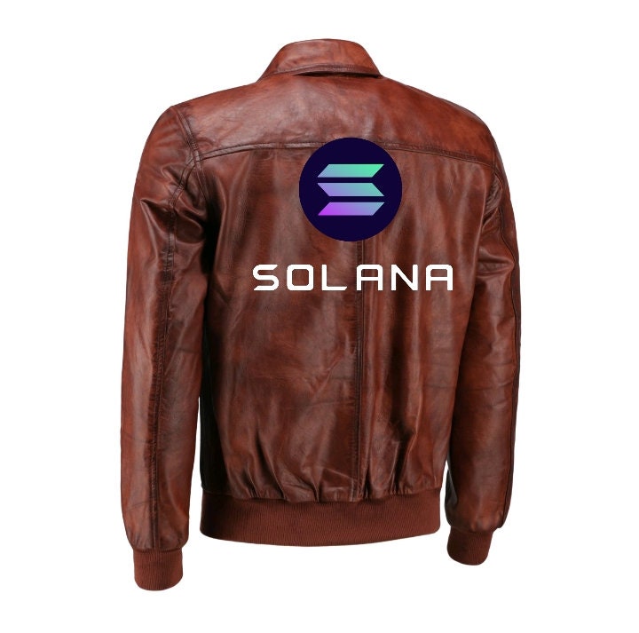 Handmade Solana Brown Bomber Leather Jacket