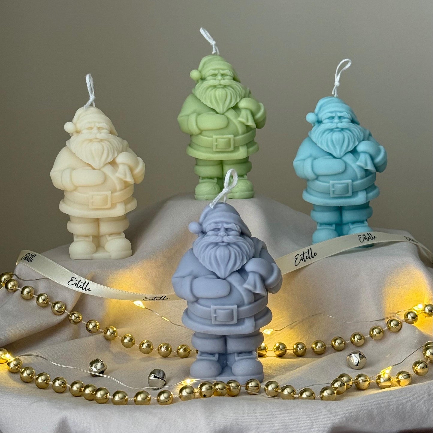 Cute Santa With Gift Candle