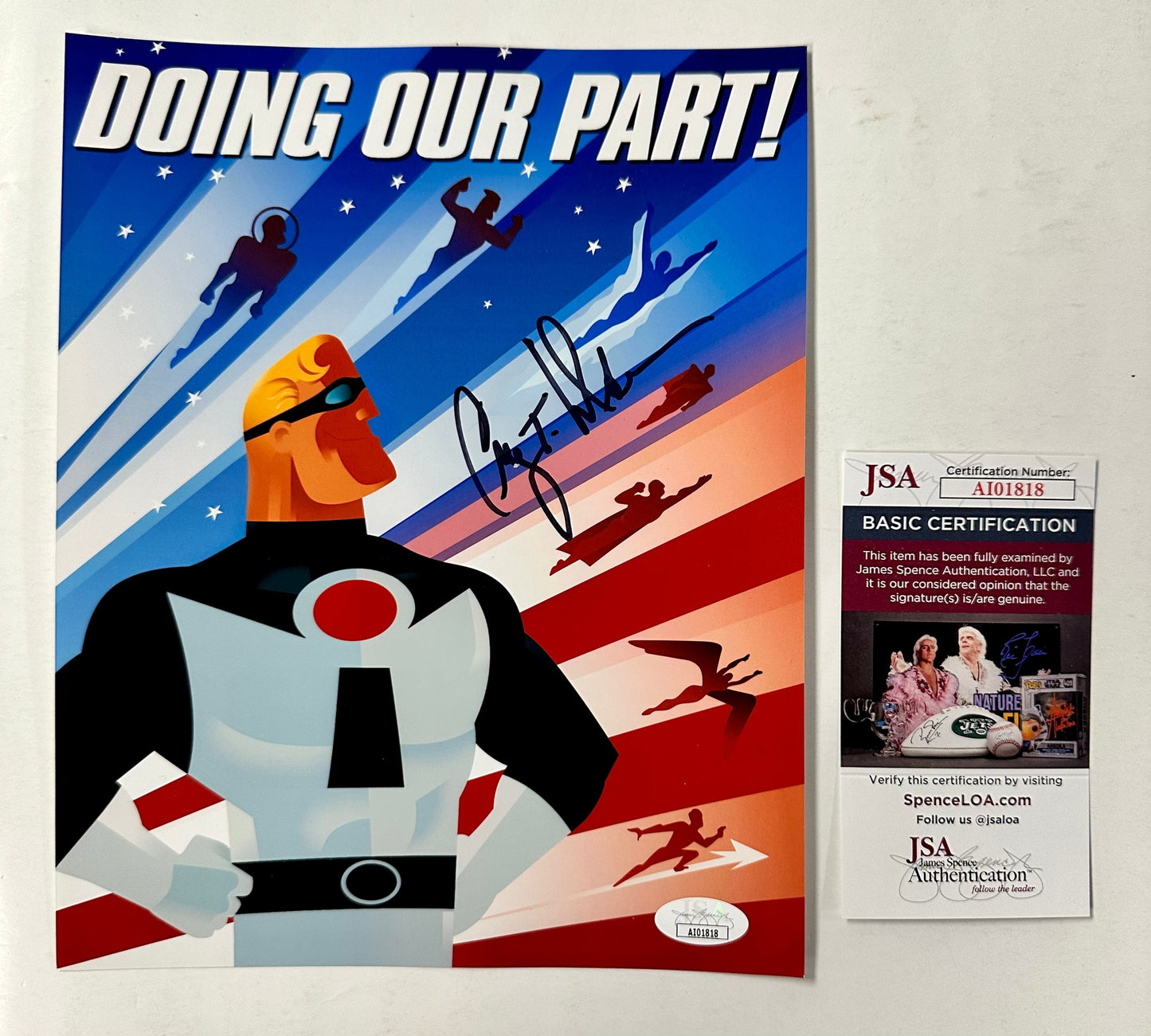 Craig T. Nelson Signed Mr. Incredible Disney The Incredibles 8x10 Photo With JSA COA