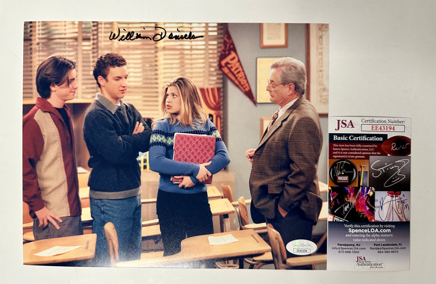 William Daniels Signed Mr. Feeny Boy Meets World 8x10 Photo With JSA COA