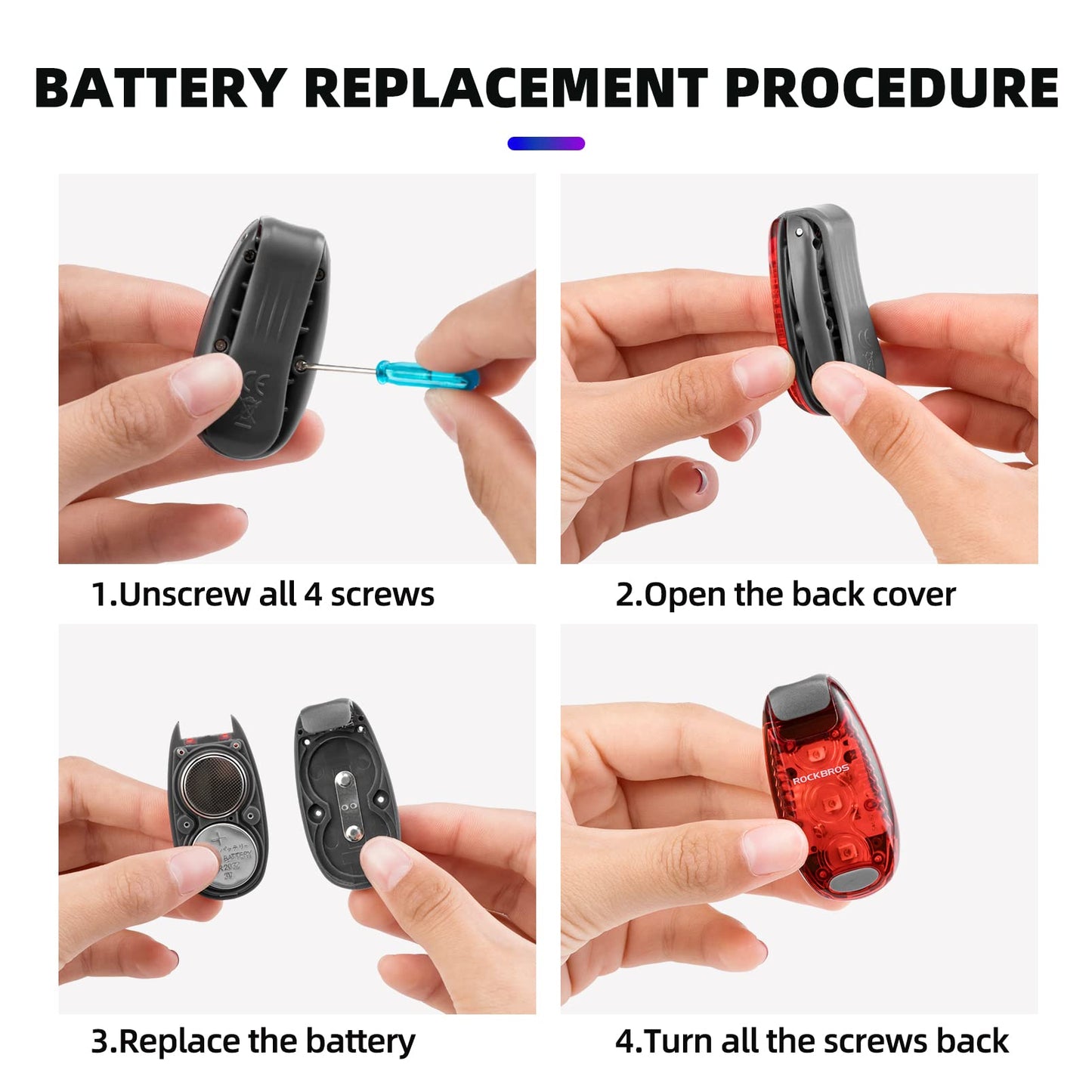 Clip-On Tail Light 3 Lighting Modes