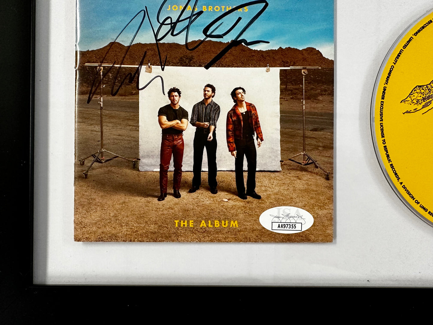 Jonas Brothers Signed The Album CD Card & CD Framed With JSA COA Nick Joe Kevin